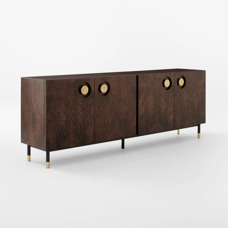 Carbon Brown Burl Wood Media Console - Image 5
