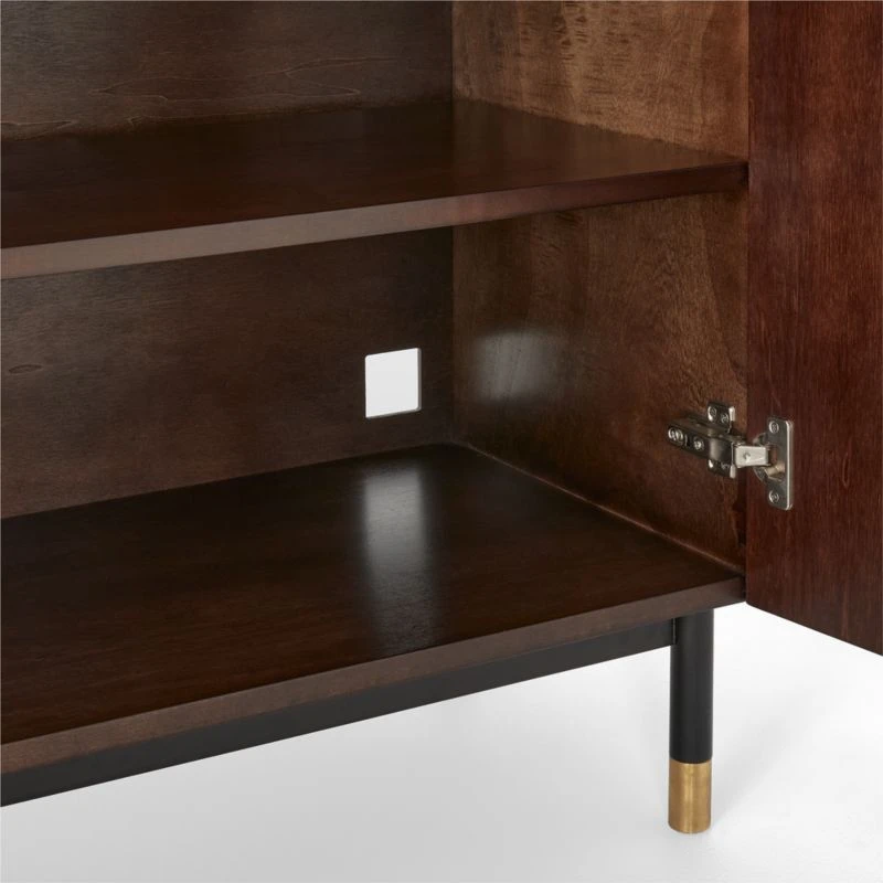Carbon Brown Burl Wood Media Console - Image 9