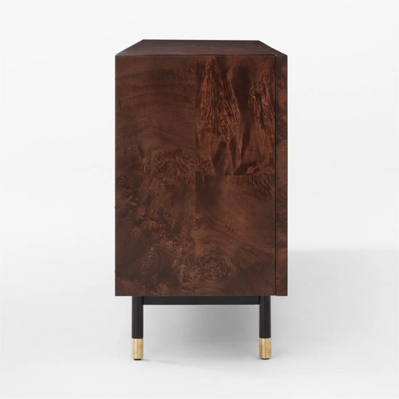 Carbon Brown Burl Wood Media Console - Image 7