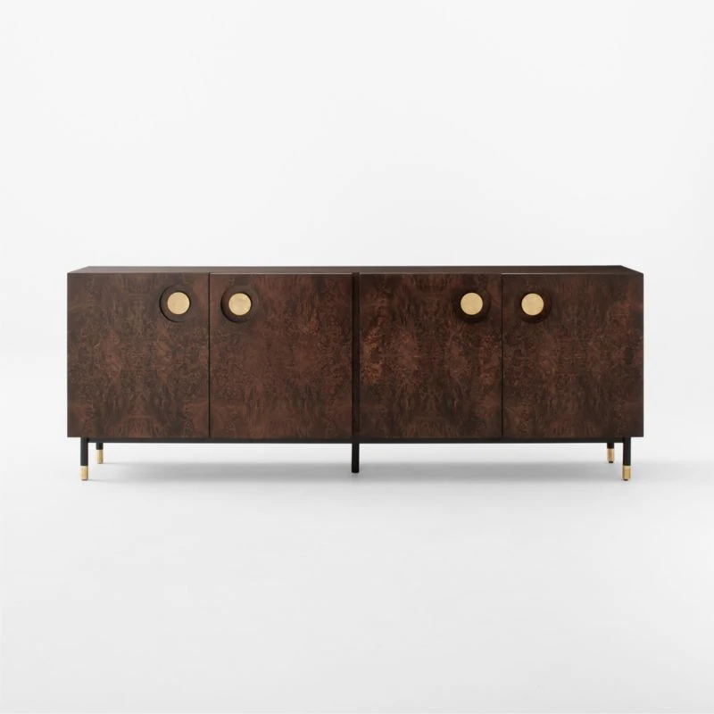 Carbon Brown Burl Wood Media Console - Image 4