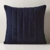 23" Channel Navy Faux Fur Throw Pillow