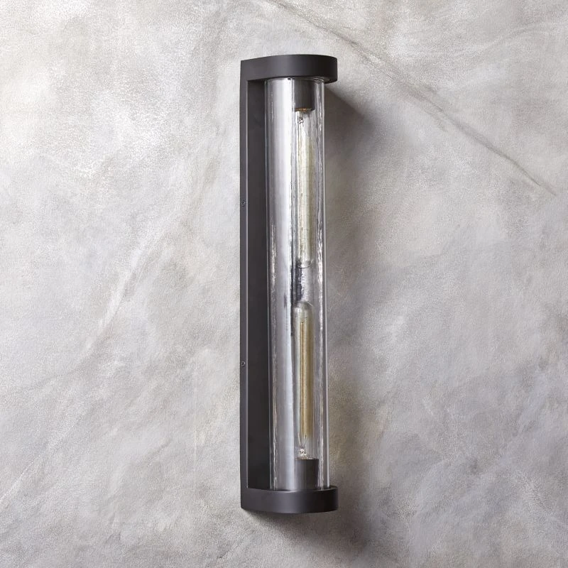 Ciel Textured Glass Double Wall Sconce Light