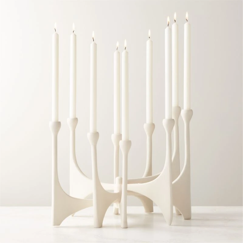 Cinq White Multi Taper Candle Holder Large - Image 2