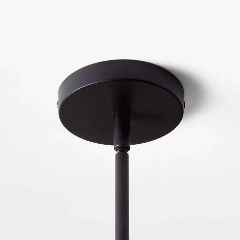 Clifton Cast Glass And Black Chain Link Pendant Light - Image 4