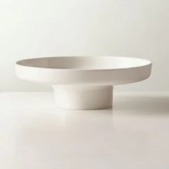 Contempri Footed White Serving Bowl