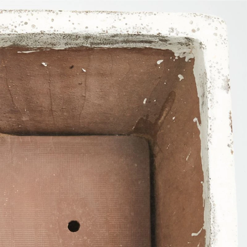 Cosmic White Glazed Terracotta Outdoor Planter Extra-Tall - Image 3