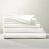 Organic Cotton Sateen 520-Thread-Count Ivory Full/Queen Bedding Set