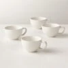 Crisp Matte White Espresso Cup Set Of 4