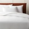 Organic Cotton Percale 400 Thread Count White Duvet Cover And Shams