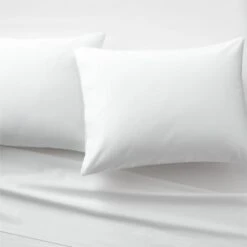 Organic Cotton Sateen 520 Thread Count White Sheet Sets