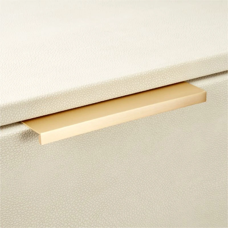 7" Damon Edge Brushed Brass Drawer Pull
