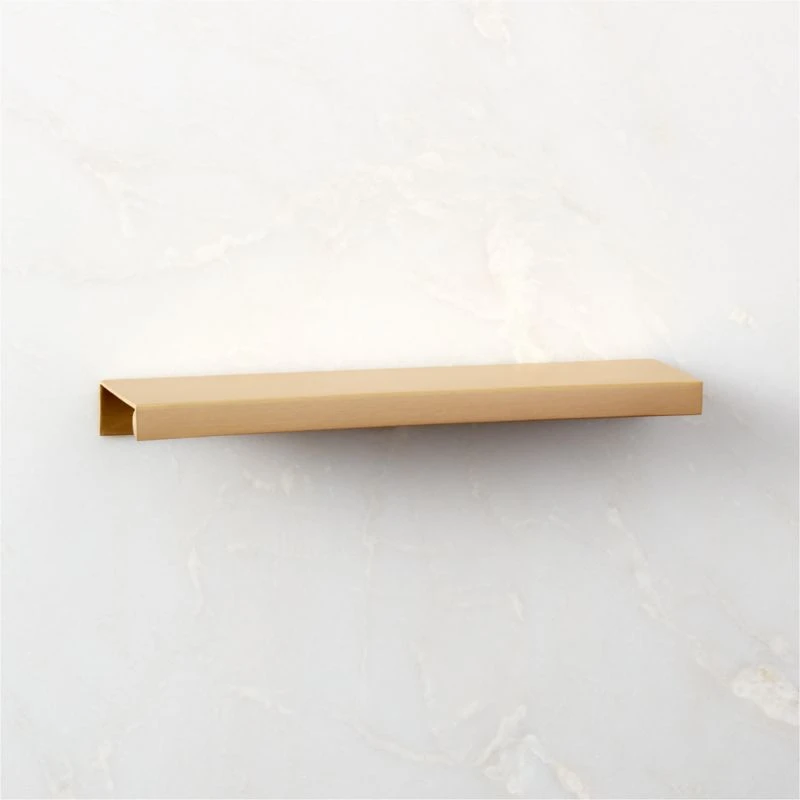 7" Damon Edge Brushed Brass Drawer Pull - Image 3