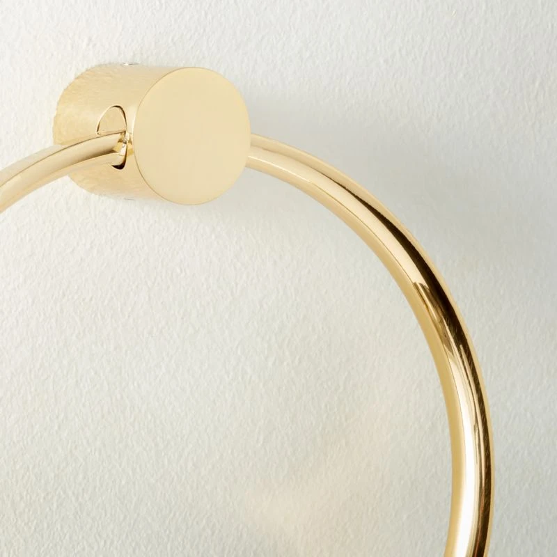 Damon Polished Brass Towel Ring - Image 3