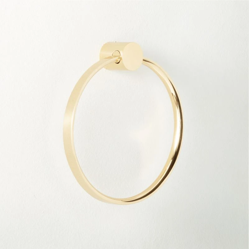 Damon Polished Brass Towel Ring