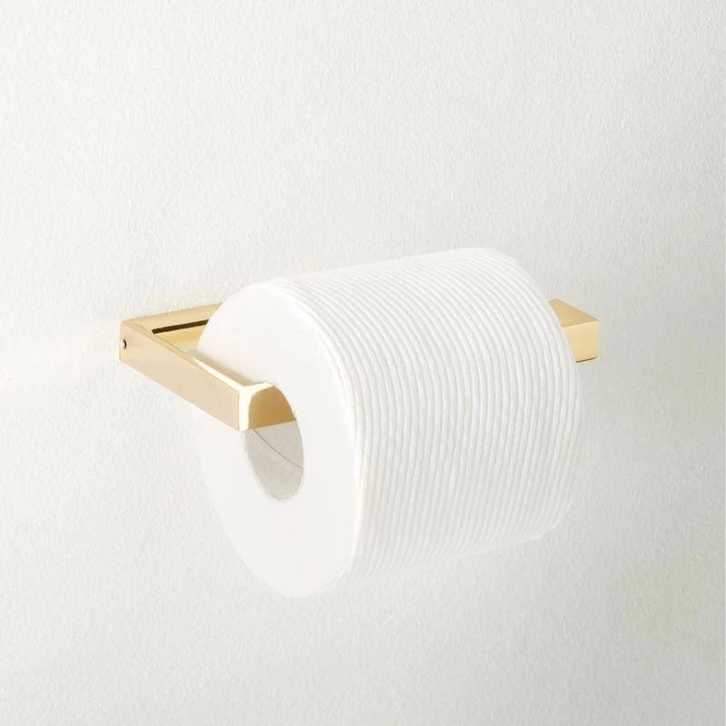 Damon Polished Brass Wall Mounted Toilet Paper Holder - Image 2
