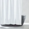 Eastind Organic Cotton White Waffle Shower Curtain 72''