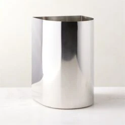Eclipse Polished Stainless Steel Wastebasket
