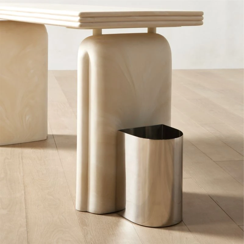 Eclipse Polished Stainless Steel Wastebasket - Image 3