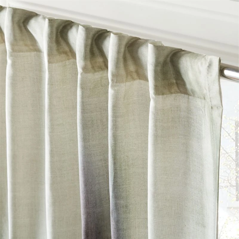 Elysium Green Dupioni Silk Window Curtain Panel 48"x84'' - Image 3