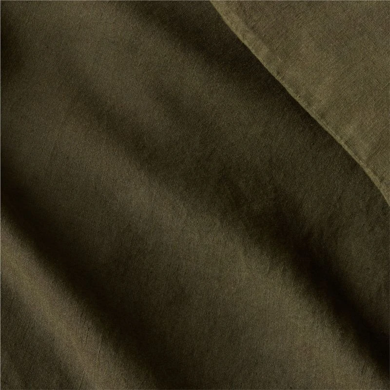 EUROPEAN FLAX™-Certified Linen Forest Green Duvet Cover And Shams - Image 2