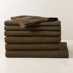 EUROPEAN FLAX™-Certified Linen Forest Green Duvet Cover And Shams