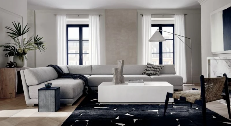 Sway Black And White Tufted Area Rug 5'x8' - Image 4