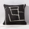 Faro Black And White Outdoor Throw Pillow 20''