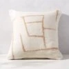 Faro Natural And White Outdoor Throw Pillow 20''