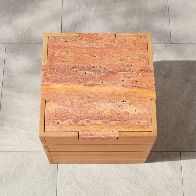 Ferrat Teak Outdoor Planter/Side Table - Image 3