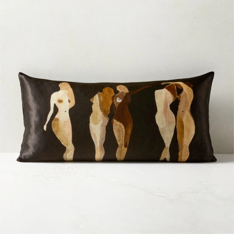 Five Muses Throw Pillow With Down-Alternative Insert 23"x11"