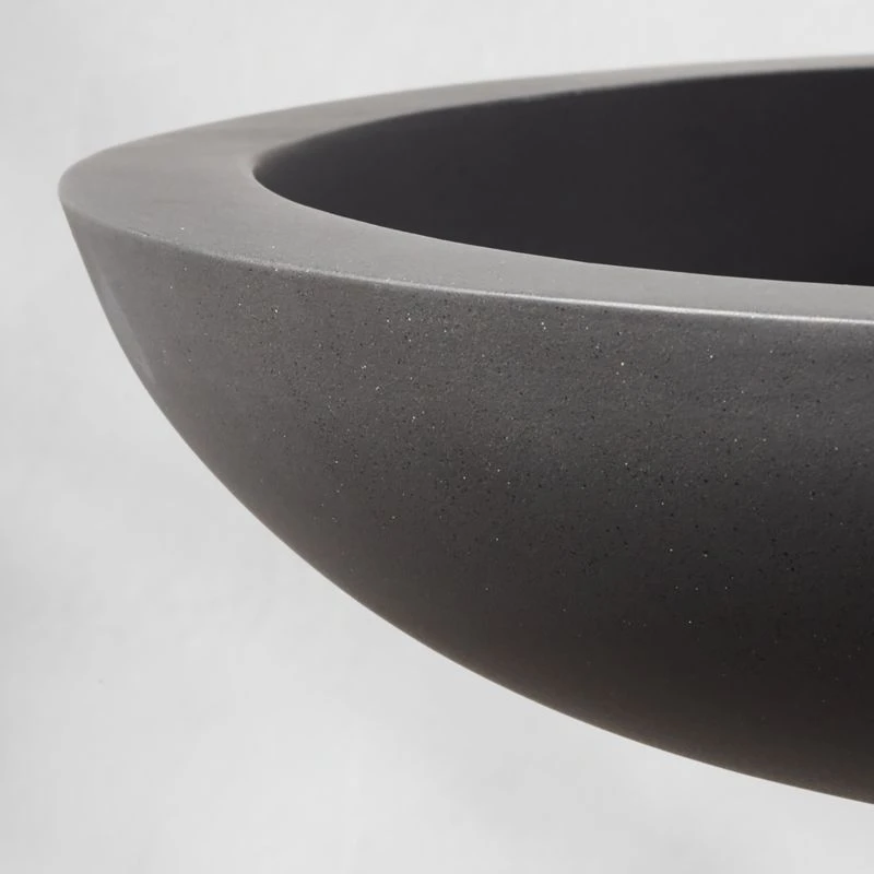 Flatform Charcoal Cement Birdbath - Image 2