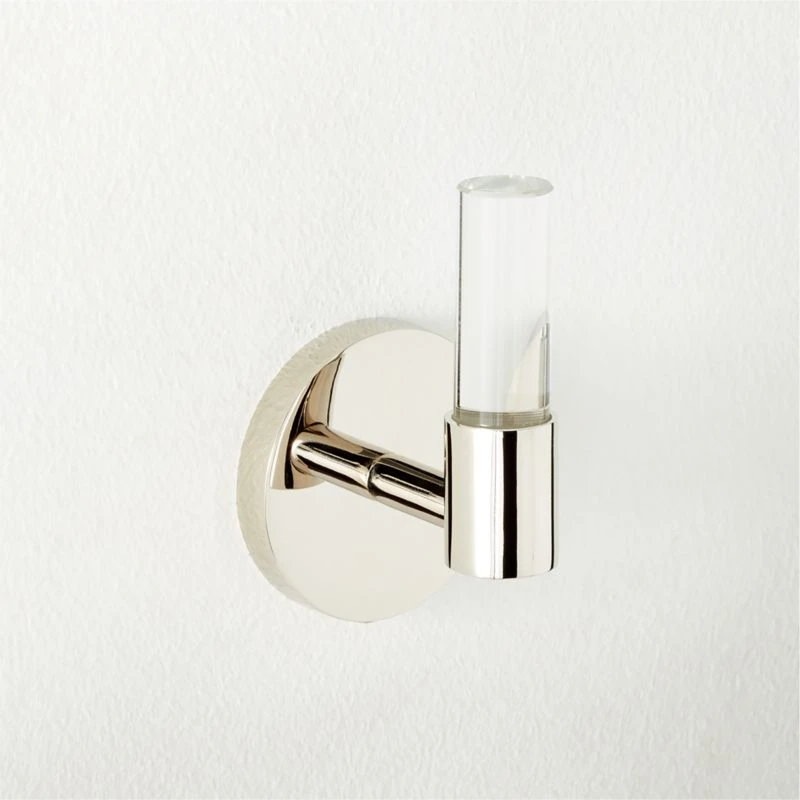 Flynn Crystal Polished Nickel Hook