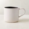 Fynn Black And White Coffee Mug With Reactive Glaze