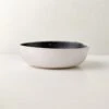 Fynn Black And White Soup Bowl With Reactive Glaze