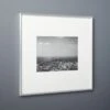 Gallery Brushed Silver Picture Frame With White Mat 11"x14"