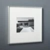 Gallery Brushed Silver Picture Frame With White Mat 8"x10"