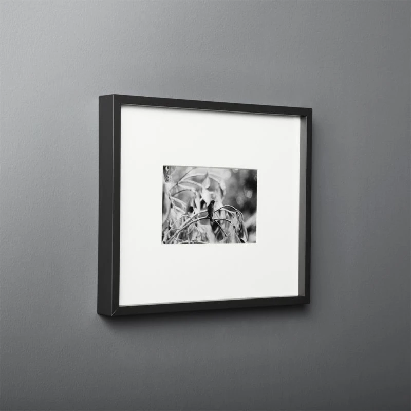 Gallery Soft Black Picture Frame With White Mat 4"x6"