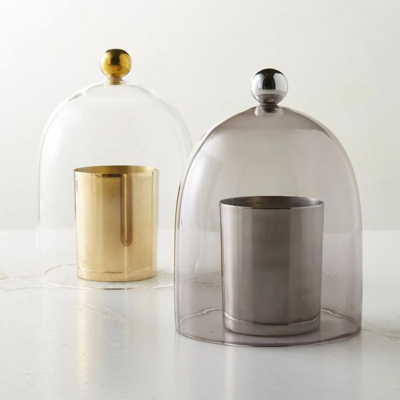 Glass Cloche With Unlacquered Brass Knob - Image 4