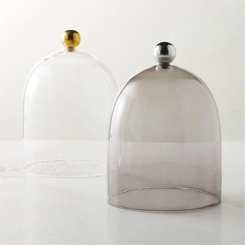 Glass Cloche With Unlacquered Brass Knob - Image 3