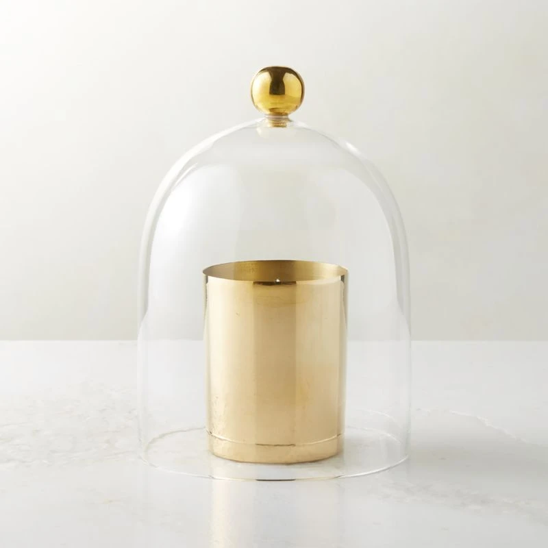 Glass Cloche With Unlacquered Brass Knob - Image 2