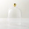 Glass Cloche With Unlacquered Brass Knob