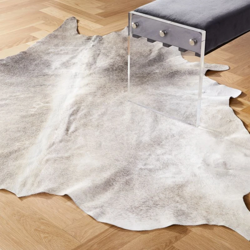 Grey Cowhide Area Rug 5'x8' - Image 2