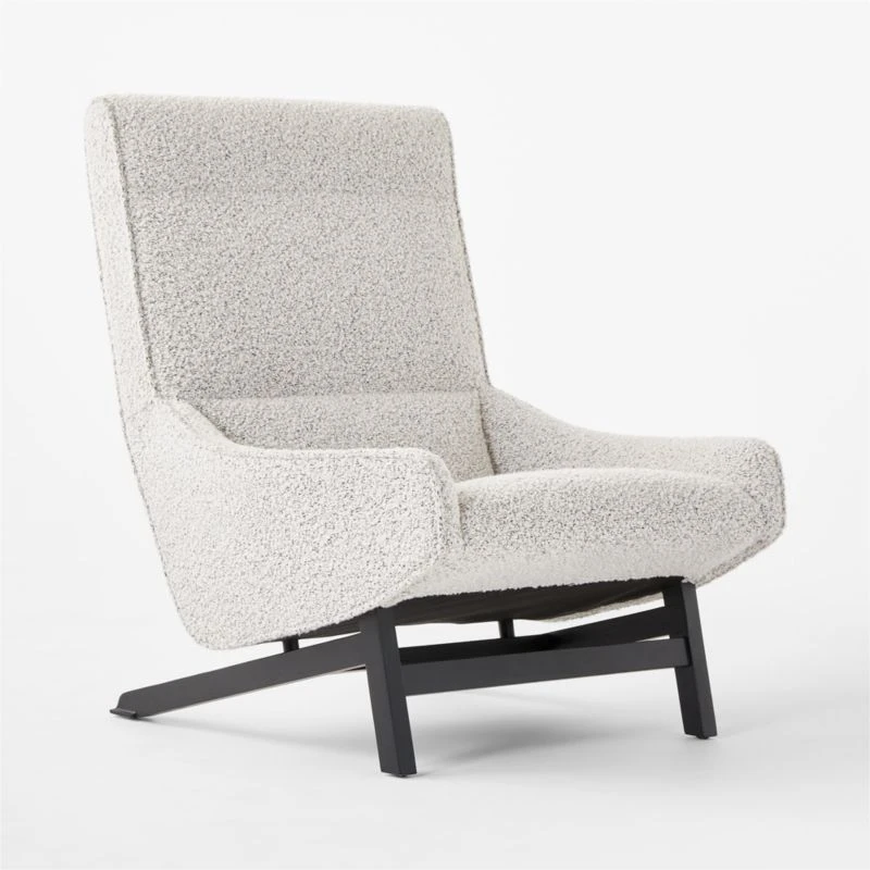 Grosseto Peppered Grey Boucle Lounge Chair - Image 5