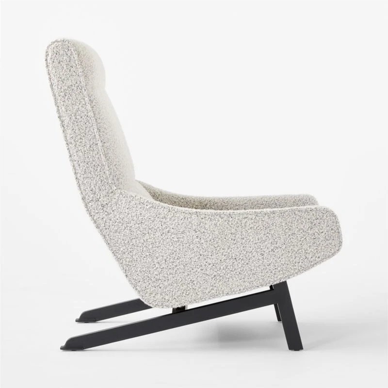 Grosseto Peppered Grey Boucle Lounge Chair - Image 6