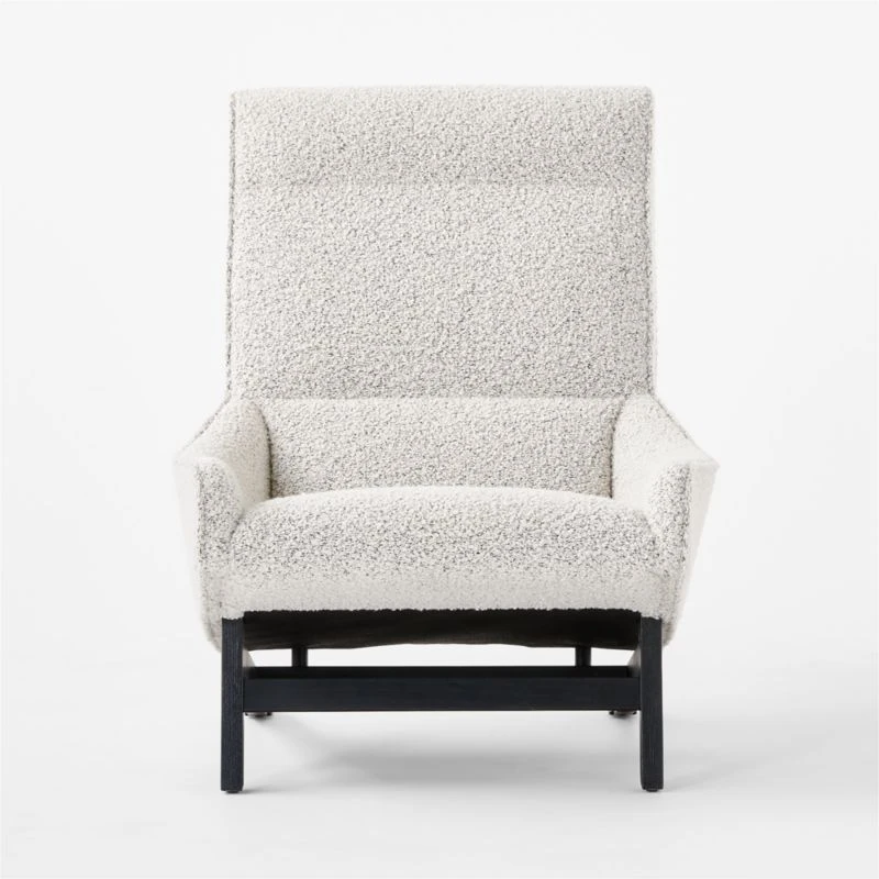 Grosseto Peppered Grey Boucle Lounge Chair - Image 4