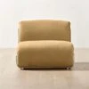 Hada Armless Beige Leather Lounge Chair