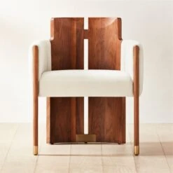Half Moon Ivory Velvet Dining Chair