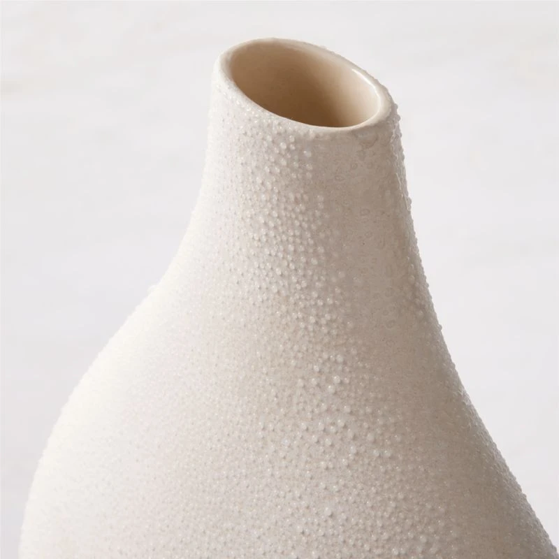Haute Warm White Ceramic Vase Tall - Image 3