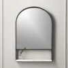 Hugh Wall Mirror With Marble Shelf 24"x36.25"