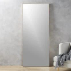 Infinity Standing Brass Floor Length Mirror 32"x76"